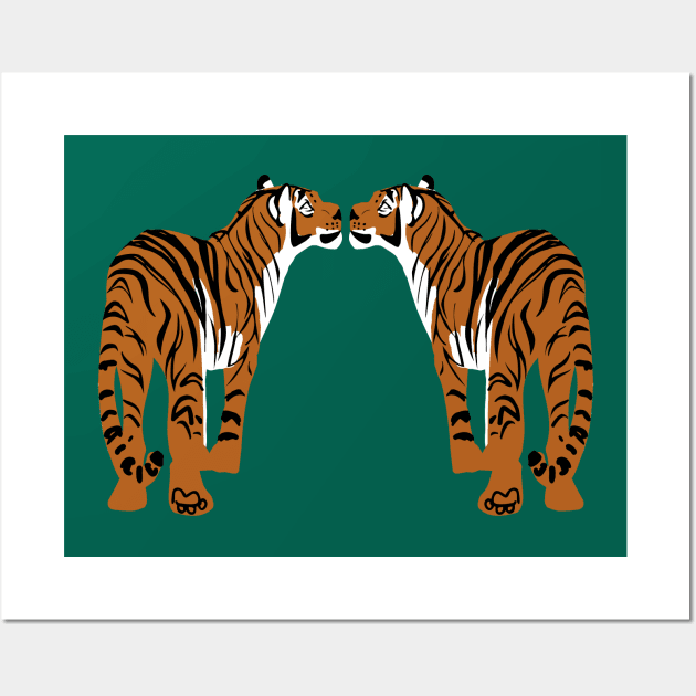 Orange Tiger the year of the Tiger Wall Art by belettelepink